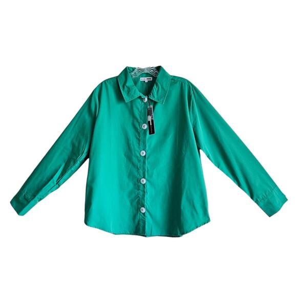 FASHION NOVA Women's M Shirt Kelly Green Button Up Long Sleeve NEW NWT - Picture 1 of 10